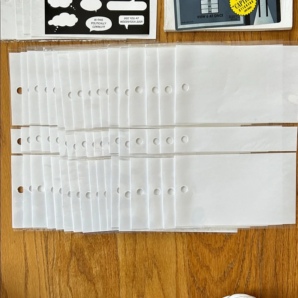 White 4x6 Photo Album Refill Pockets;Total-33 pages-(17 hold 2 photos;16 hold 3)